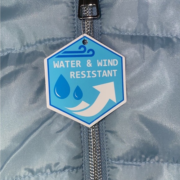 Girls Size 12 (L) Pistachio Water & Wind Resistant Hooded Jacket blue - Picture 6 of 7